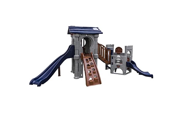 Brinquedo de pl�stico polietileno modular torre de castelo com telhadinho, escorregadores, escaladas, pontes e muito mais.